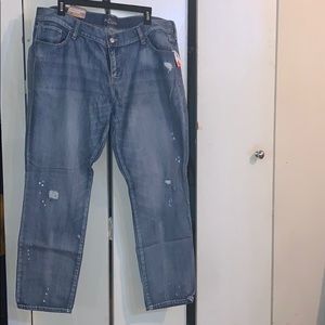 Old navy diva denim paint splattered jeans